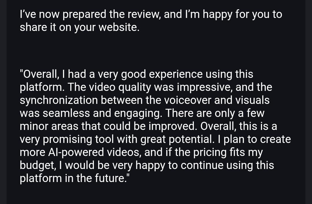 Customer review